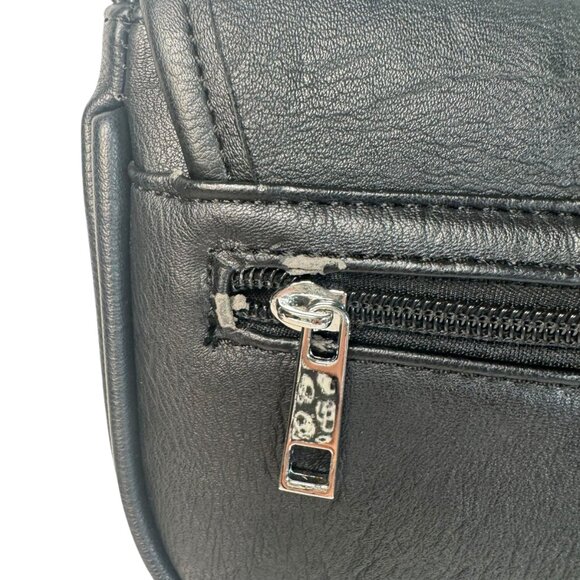 Sourpuss Aimee Clutch Purse Crossbody Black w/ Silver Studded Punk Emo   Conditi - Picture 6 of 11